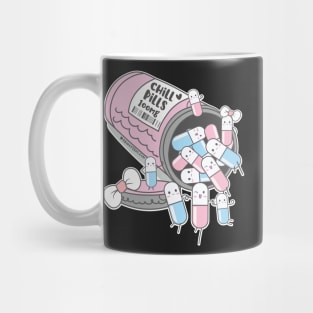 chill pills cute pills cartoon Mug